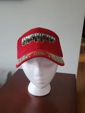 American Chopper Fire Bike Hat, Red, O/S, Vintage,NWT